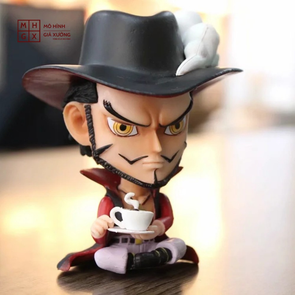 Mô hình One Piece chibi Mihawk Mắt Diều Hâu cực dễ thương cao 10 cm , figure one piece , mô hình giá xưởng