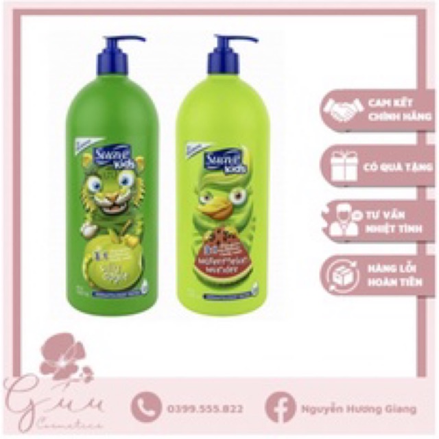 Sữa tắm gội cho bé Suave Kids 3in1 1,18l Mỹ