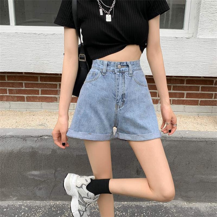 Quần Short Bò Nữ Sogeum Quần Sooc Jean Cạp Cao Một Khuy 3 Màu Hot Trend - QS33 | BigBuy360 - bigbuy360.vn