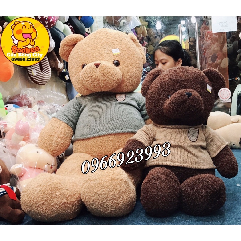 Gấu Bông Teddy Chỉ Áo Len - Teddy Bông Siêu To Nhập Khẩu Cao Cấp Gấu Bông City