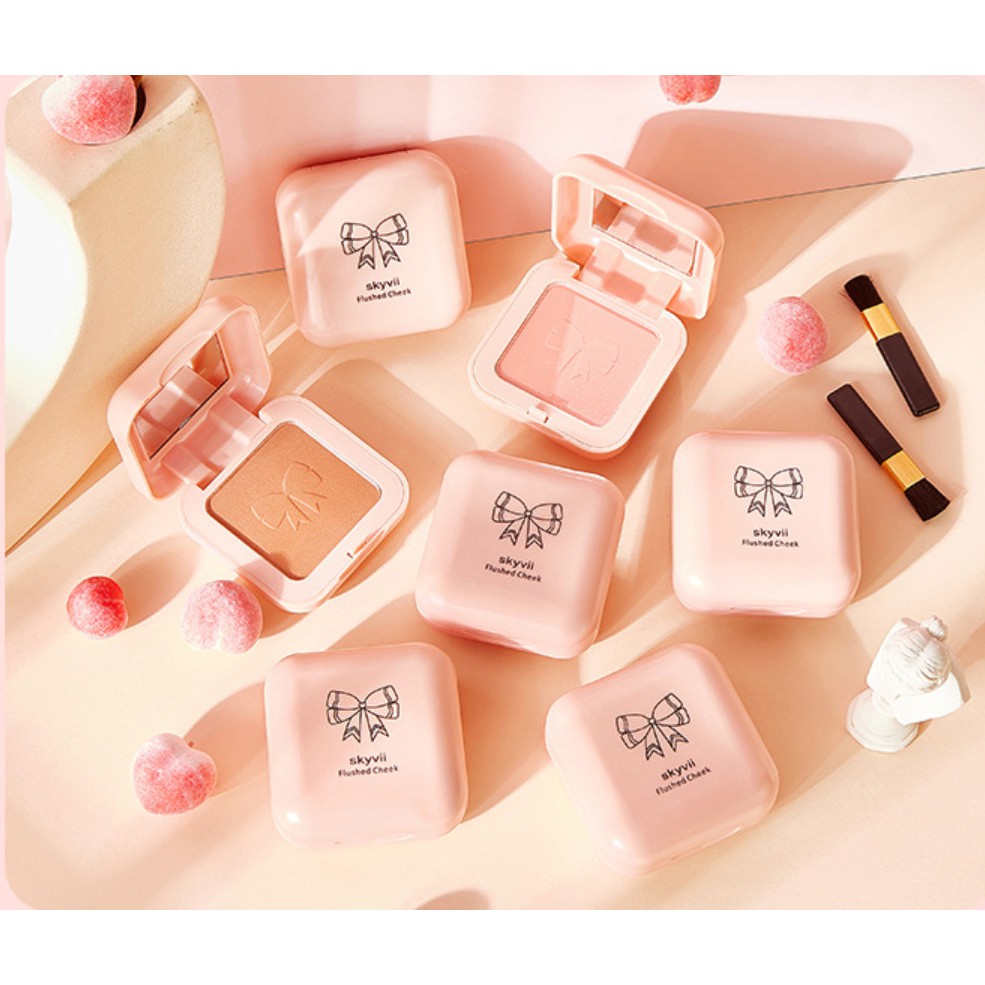 Phấn Má Hồng Nơ Nhũ SKYVII 5304 Vỏ Hồng Cute Chính Hãng Nội Địa | BigBuy360 - bigbuy360.vn