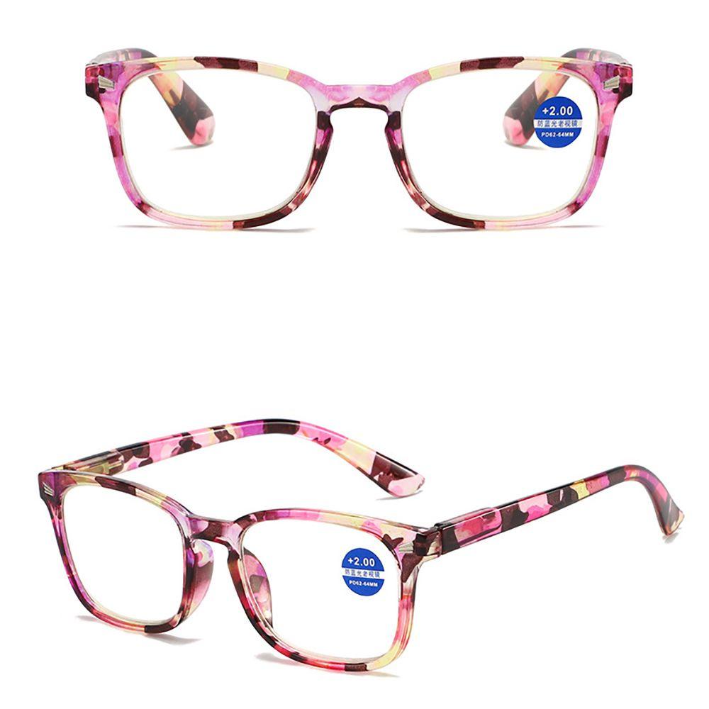 Kính Đọc Sách Gọng Vuông Bằng Nhựa Resin Chống Bức Xạ Ánh Sáng Xanh Thoải Mái Phong Cách Retro Cho Nữ