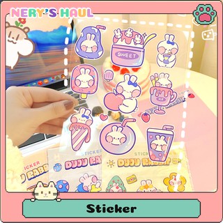 Sticker 🐰 Tấm hình dán Dudu rabbit sticker dễ thương trang trí sổ tay