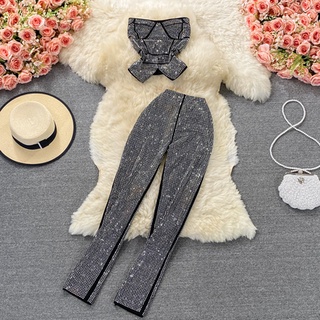 {Hàng order] Quần skinny nữ sexy bling bling