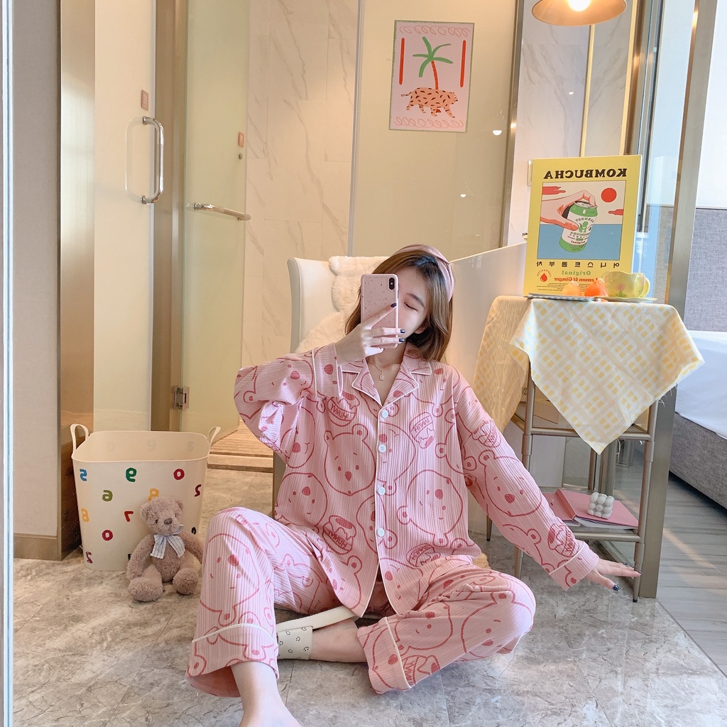 [Mã 253FASHIONSALE giảm 12% đơn 99K] CÓ BIG SIZE_Bộ Ngủ Pyjama Dài Tay Xuân Thu 2022