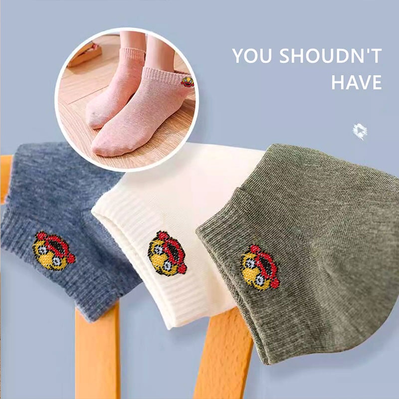 Vớ QIAOYILUO vải cotton họa tiết gấu dễ thương cho cặp đôi