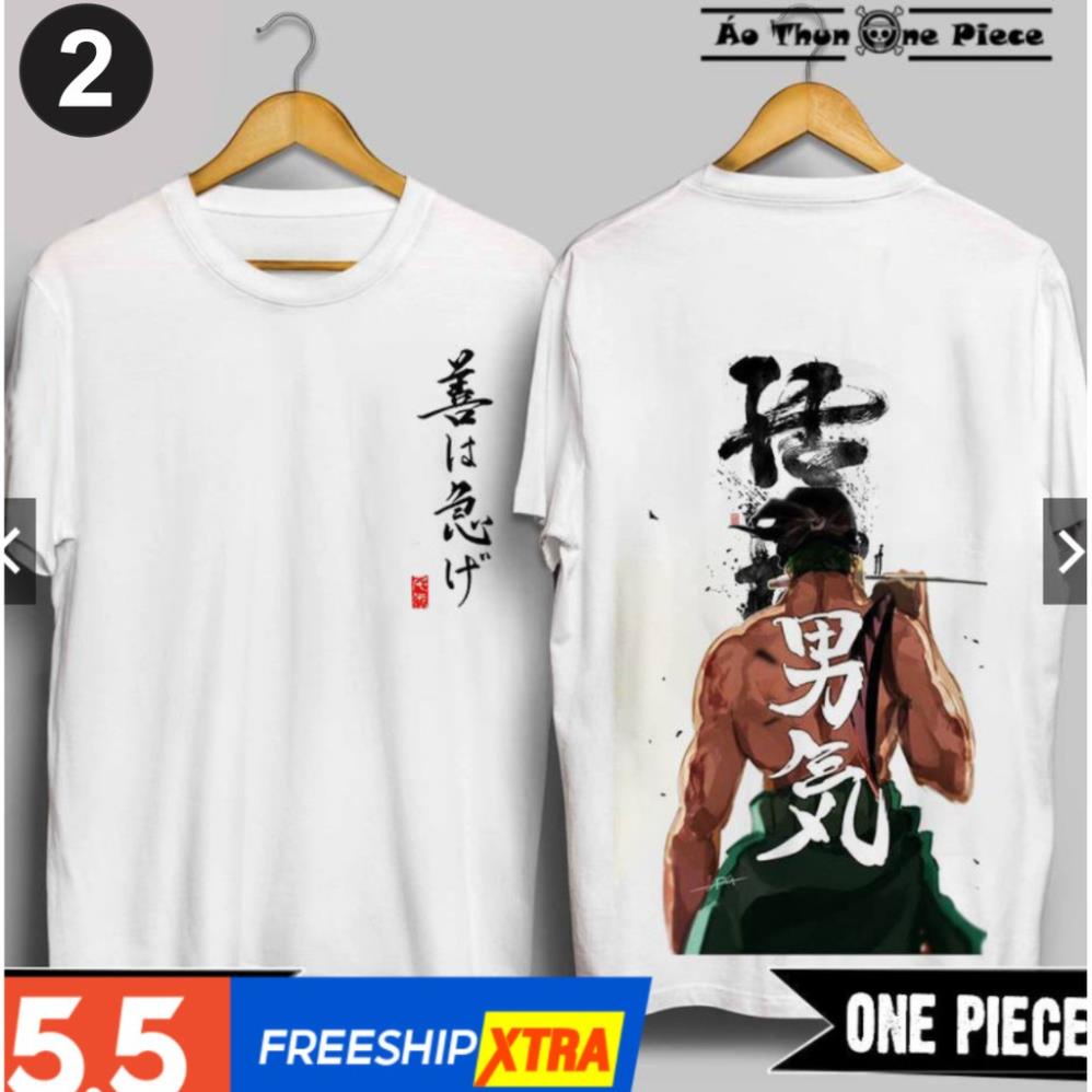 Áo Thun In One Piece Cực Chất, Áo thun Anime Luffy cực ngầu, Chất liệu cotton co dãn thoáng mát