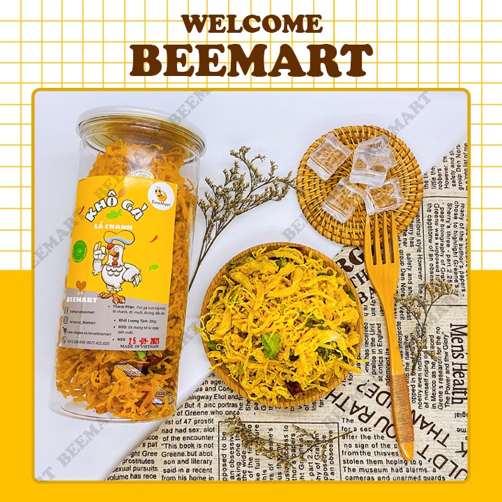 Khô gà lá chanh xé sợi Beemart hũ 300g - Ăn vặt Hà Nội