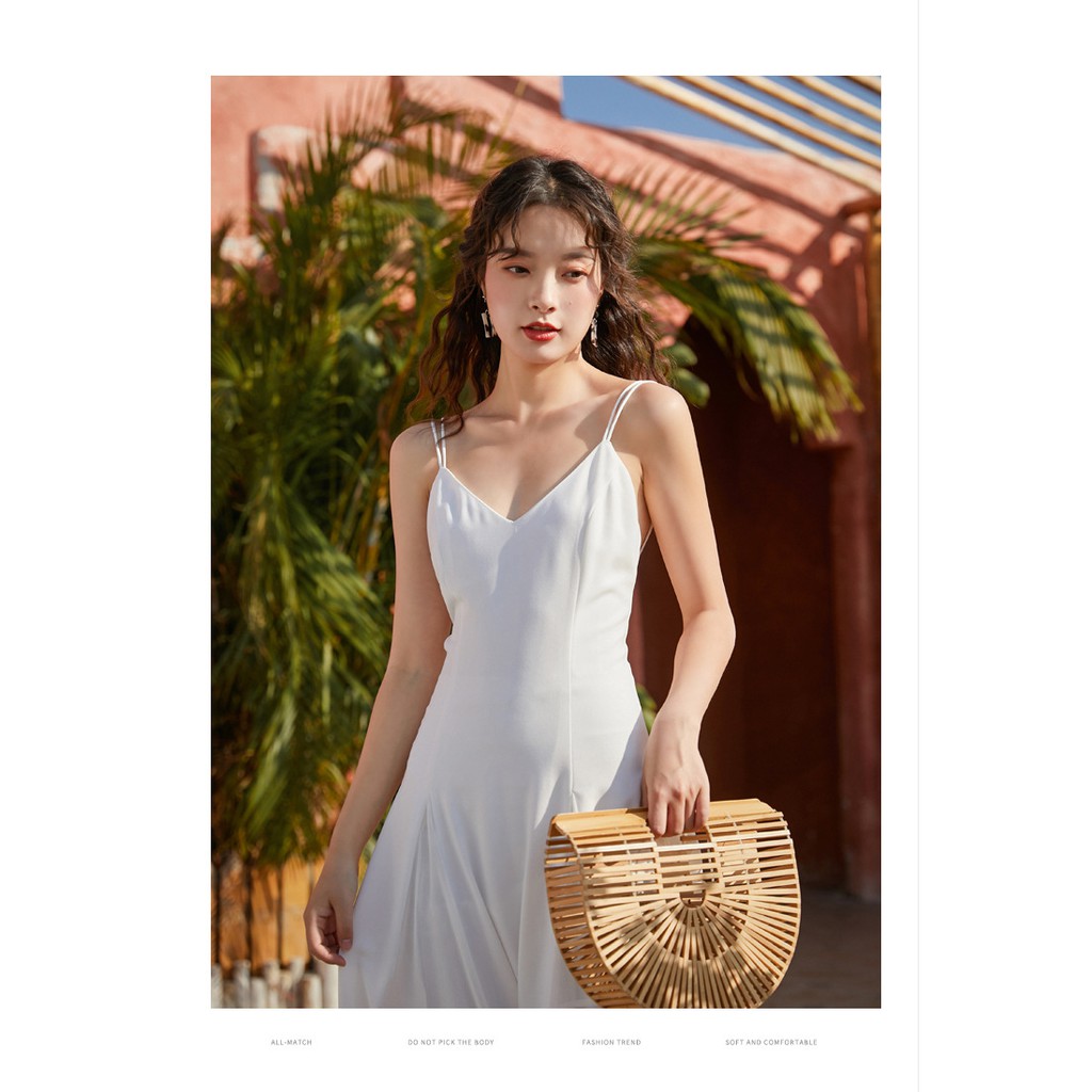Váy Maxi Hai Dây Hở Lưng Quyến Rũ | BigBuy360 - bigbuy360.vn