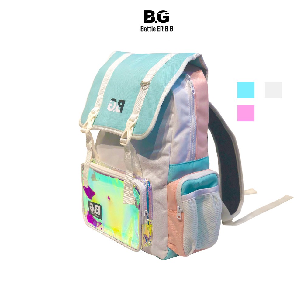 Balo đi học BATTLE ER B.G mẫu x001 Cyan Unisex Streetwear Backpack