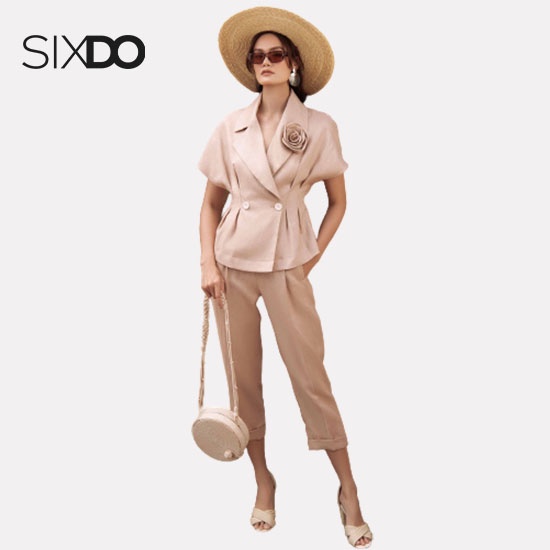 Quần âu nữ linen xắn gấu SIXDO