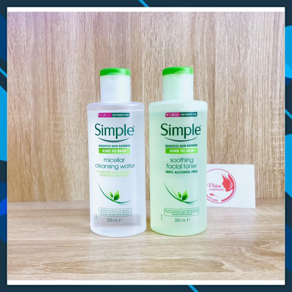 [ SIÊU SALE ]- COMBO LÀM SẠCH SIMPLE  SỮA RỬA MẶT + NƯỚC HOA HỒNG + TẨY TRANG ! | BigBuy360 - bigbuy360.vn