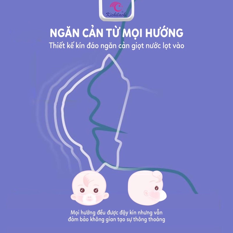 Khẩu trang cho bé -Kichi 3D hình gấu bảo vệ sức khoẻ trẻ nhỏ an toàn tuyệt đối set 3 cái