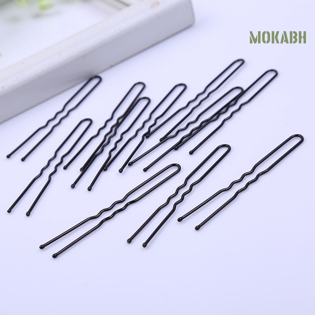 Set 100 Kẹp Tóc Hình Chữ U Bằng Kim Loại Gọn Nhẹ