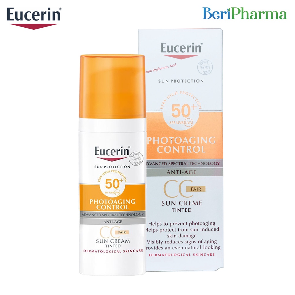 Eucerin Kem Chống Nắng Sun Creme Tinted Cc Fair Spf50+ 50ml