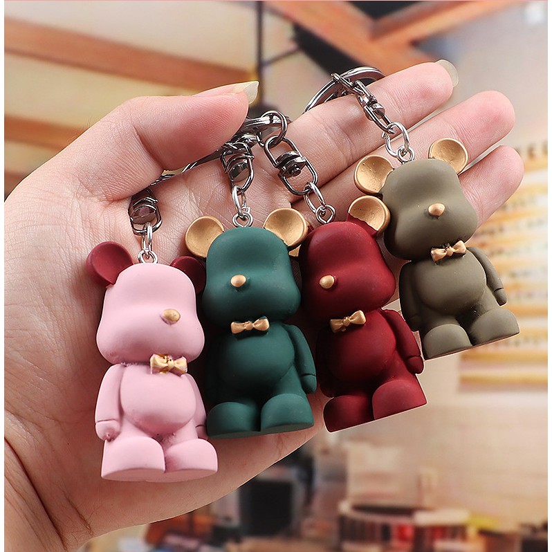 Móc Chìa Khóa Gấu BearBrick ,móc treo chìa khóa hàn quốc nhiều màu sắc Teen Store TS1093