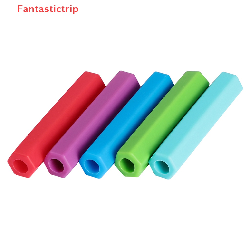 [Fantastictrip] 1 Cây Bút Chì Đồ Chơi Gặm Nướu Bằng Silicon Có Nắp Cảm Biến Mới