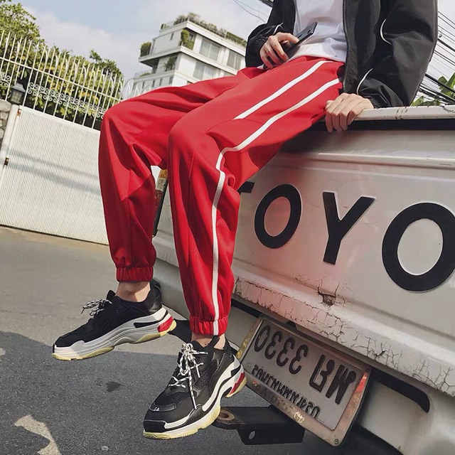 Quần jogger Nỉ unisex Sọc 1,5 nam nữ phong cách ulzzang Wind | BigBuy360 - bigbuy360.vn