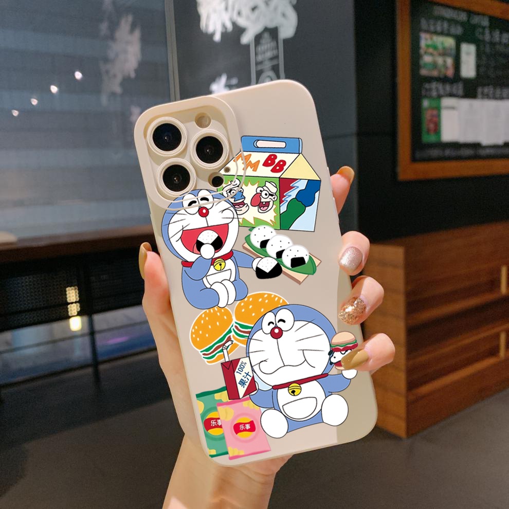 Ốp Điện Thoại Cạnh Vuông In Hình Doraemon Cho Samsung Galaxy A33 A53 A73 5G A32 A52S A72 A31 A41 A71