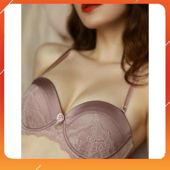 Set bộ đồ lót nữ Vick cao cấp áo có gọng cup ngang, chất liệu ren họa tiết hoa thêu, có đệm mút. Mã B21050