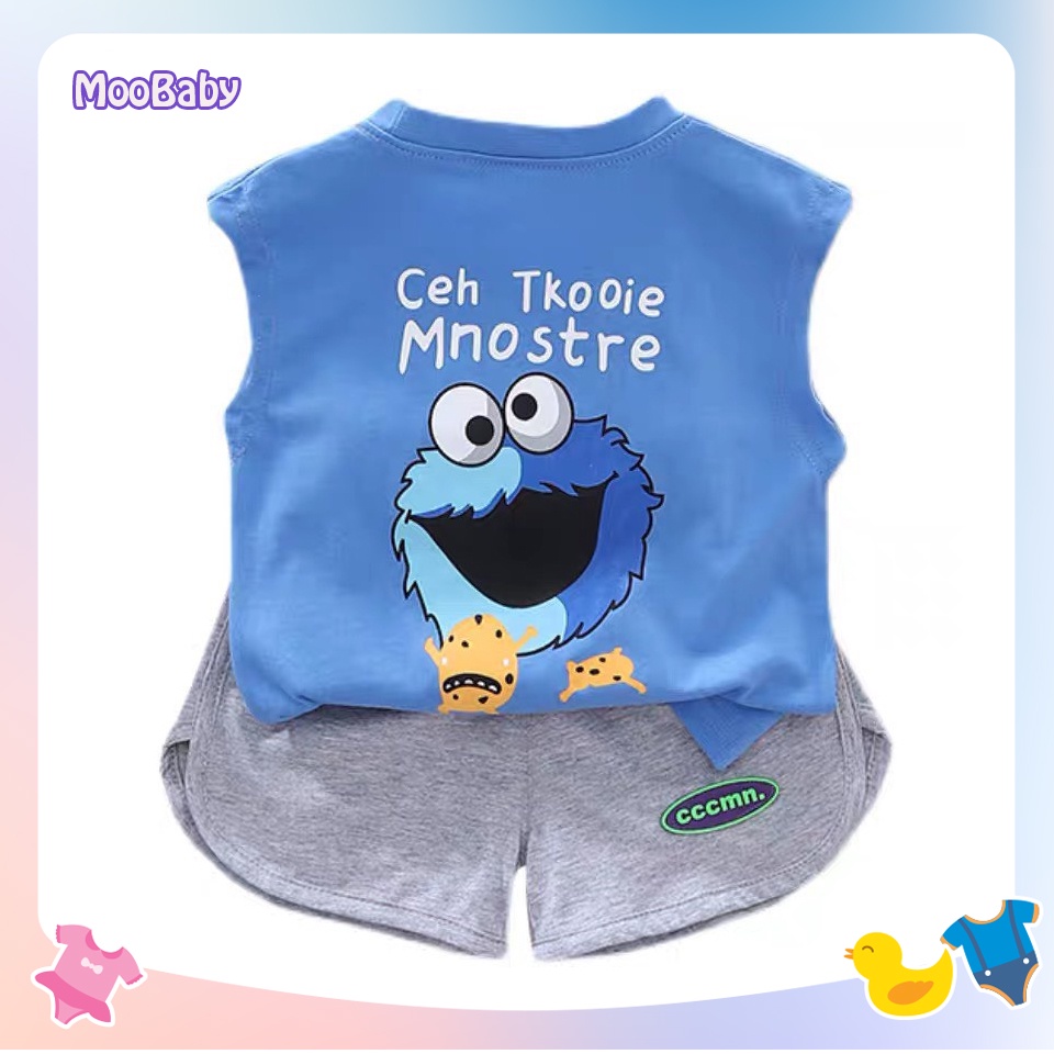 Bộ Ba Lỗ Sát Nách Bé Trai MNOSTRE, Quần áo cho bé từ 6-27kg - Moobaby shop