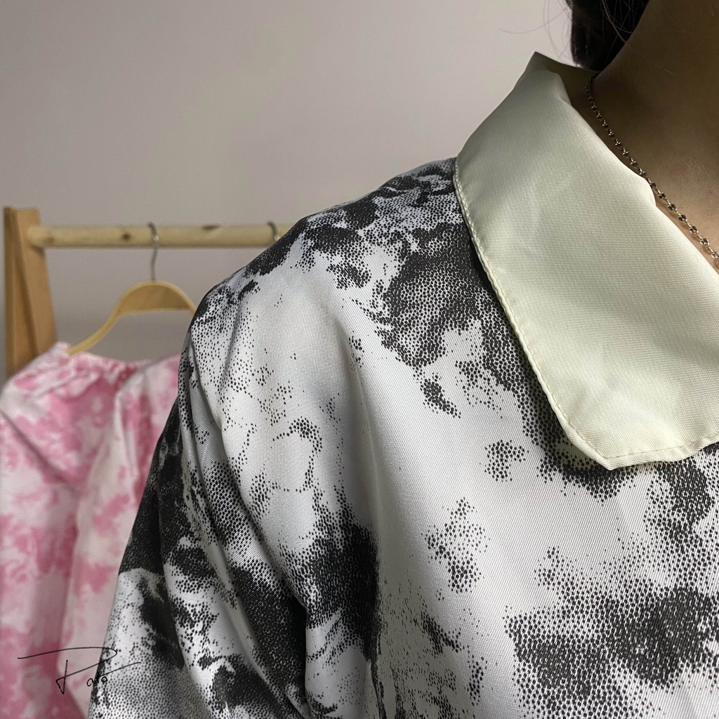 Bộ đồ ngủ hoa văn siêu đẹp tay dài quần dài cổ bèo, pijama chất kate giặt không phai, không nhàu (ảnh shop chụp) | BigBuy360 - bigbuy360.vn