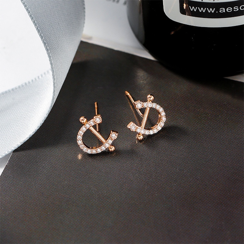 XiaoboACC Dây Chuyền / Hoa Tai Phong Cách Phim Hạ Cánh Nơi Anh Với Kim Xỏ Bằng Bạc 925 Khảm Đá Sang Trọng