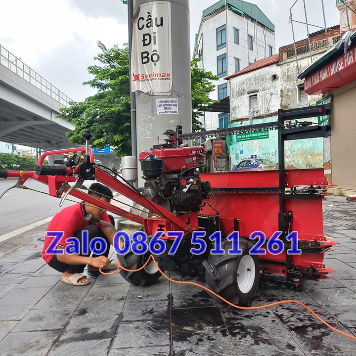 Máy gặt lúa xếp dãy, máy cắt cỏ voi