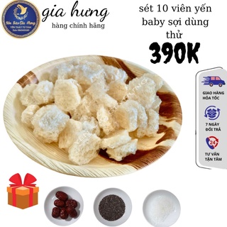 10 set yến baby sợi xơ mướp nguyên chất