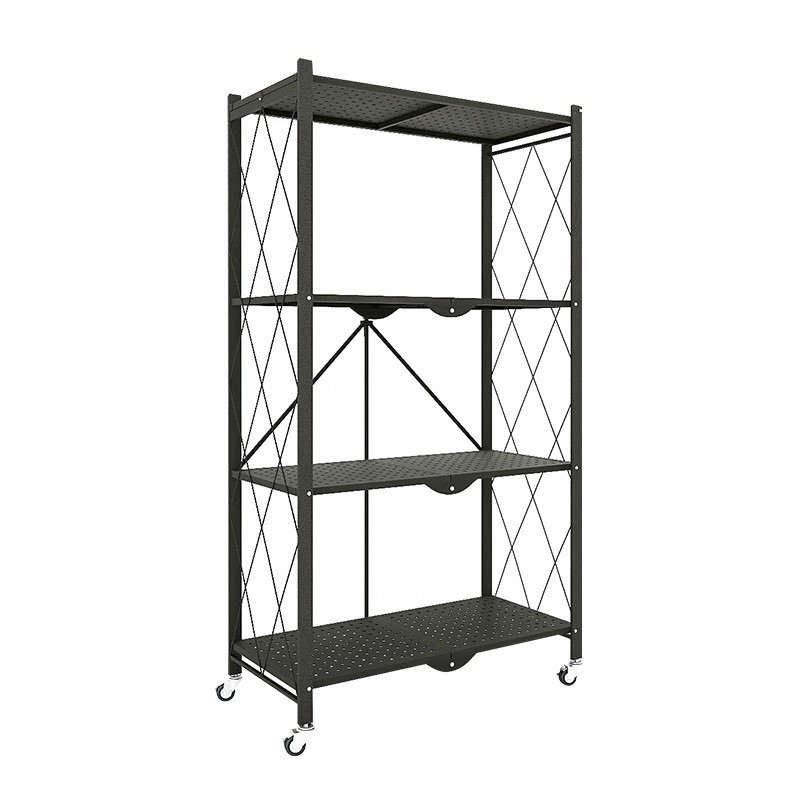 Kệ Sắt Đa Năng 3 4 5Kệ Để Đồ Nhà Bếp Gấp Gọn Có Bánh Xe Sơn Tĩnh Điện Cao Cấp