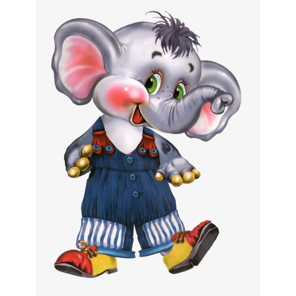 Bộ Tranh Đính Đá 5d Họa Tiết Hoạt Hình Chú Voi Dễ Thương Độc Đáo Kích Thước 30x40cm Dùng Trang Trí Nhà Cửa