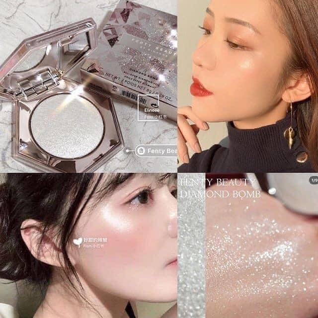Set Fenty Diamond Bomb Baby Mini Lip Gloss and Highlighter (Son bóng & Phấn bắt sáng) | BigBuy360 - bigbuy360.vn
