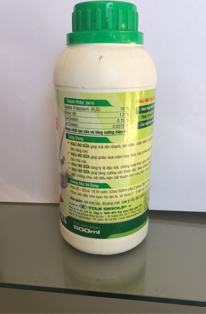 Phân bón lá : kali Bo Sữa ( An Giang ) 500ml .