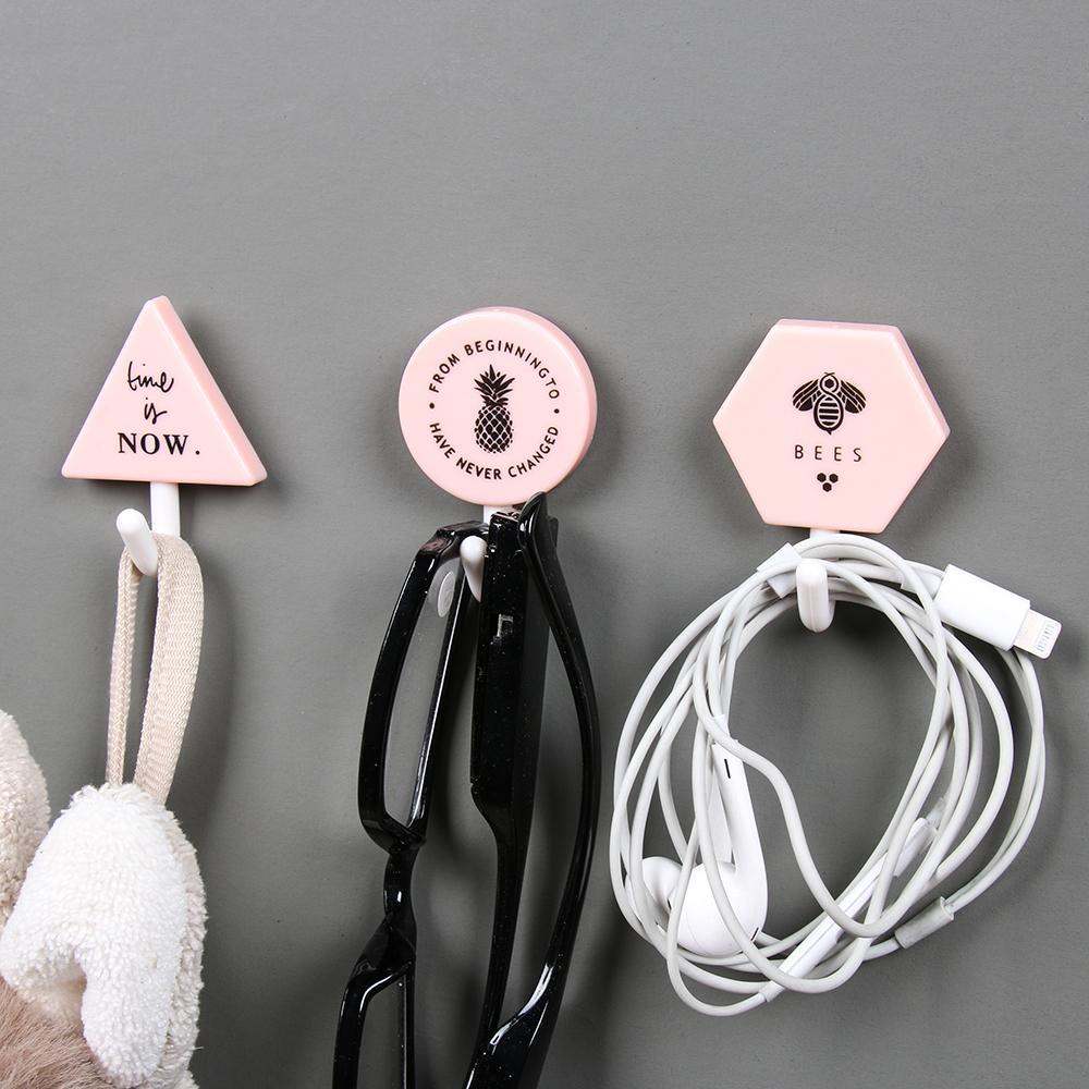 BORAG Set 3 Móc Treo Đồ Dán Tường Không Để Lại Dấu Vết Có Thể Giặt Được