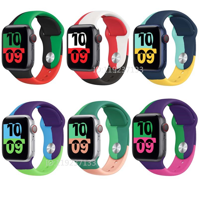 Dây đeo Apple Watch Strap Silicone mềm 38/40mm 42/44mm cho iWatch Series SE 6/5/4/3/2/1