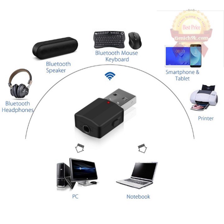 [Hàng xịn] Thiết bị thu phát âm thanh Usb bluetooth 5.0 cho Loa kết nối laptop máy tính Bt600 | BigBuy360 - bigbuy360.vn