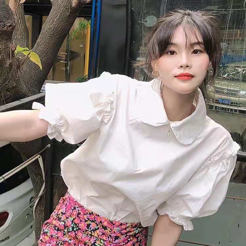 Áo blouse trắng siêu xinh