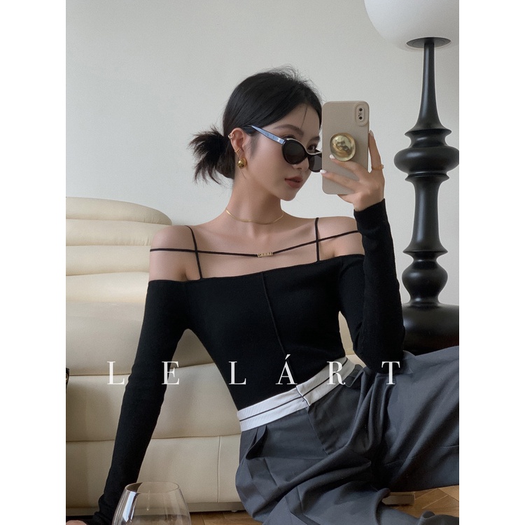 QADCOL  Áo sweater Dệt Kim Tay Dài Thiết Kế Mới Mùa Thu Nhỏ Nhắn Sang Trọng Cho Nữ