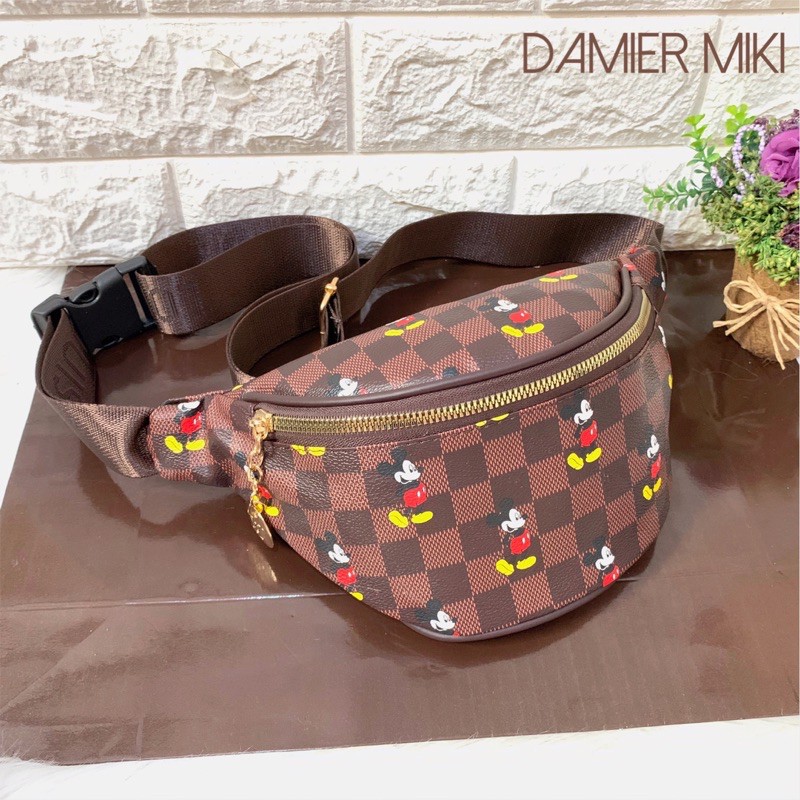 Túi Đeo Hông Lv Mickey Bumbag T140 Nhập Khẩu Chất Lượng Cao