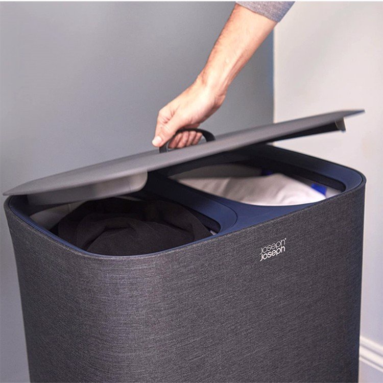 Giỏ đựng quần áo 2 ngăn 90L Joseph Joseph 50004, túi đưng có thể tháo rời