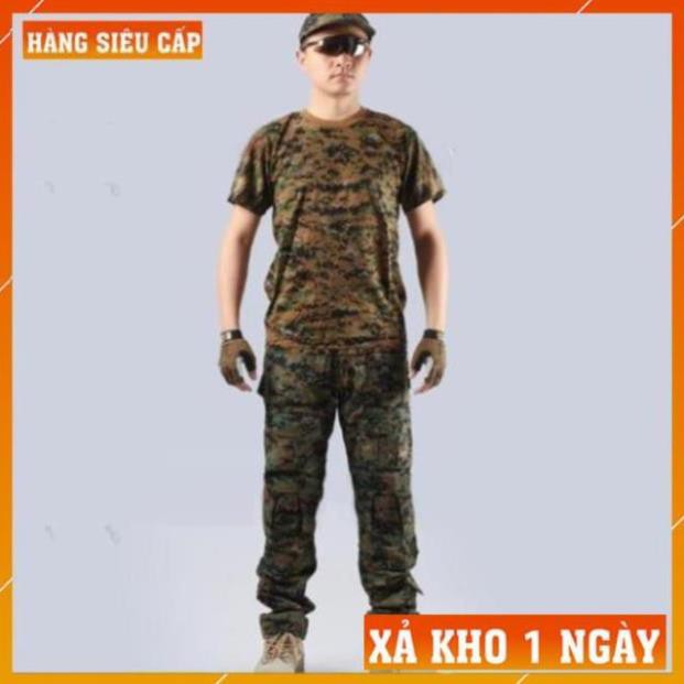 Hè [FreeShip – Xả Kho 1 Ngày] Áo Thun Nam Rằn Ri Lính Mỹ - Áo Phông Nam cotton Quân Đội . .