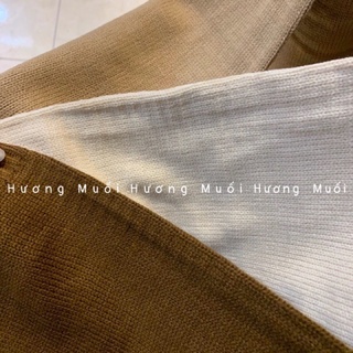 Áo len cổ tim trơn basic form rộng - hàng QC