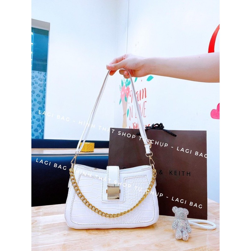 [Mã WAMT2405 giảm 10K đơn 0K] túi kẹp nách da sần , túi xách nữ đeo chéo , xách tay phối sích Size 20 siêu sang 2020 | BigBuy360 - bigbuy360.vn