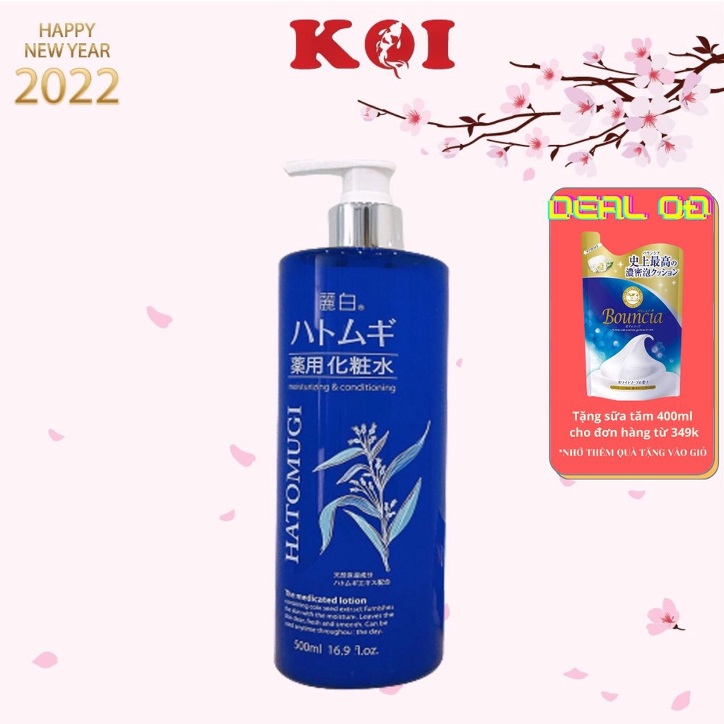 [Mã FMCGMALL -8% đơn 250K] Nước hoa hồng dưỡng ẩm sâu và làm sáng da Hatomugi High Moisturizing Lotion 500ml (màu xanh) | BigBuy360 - bigbuy360.vn