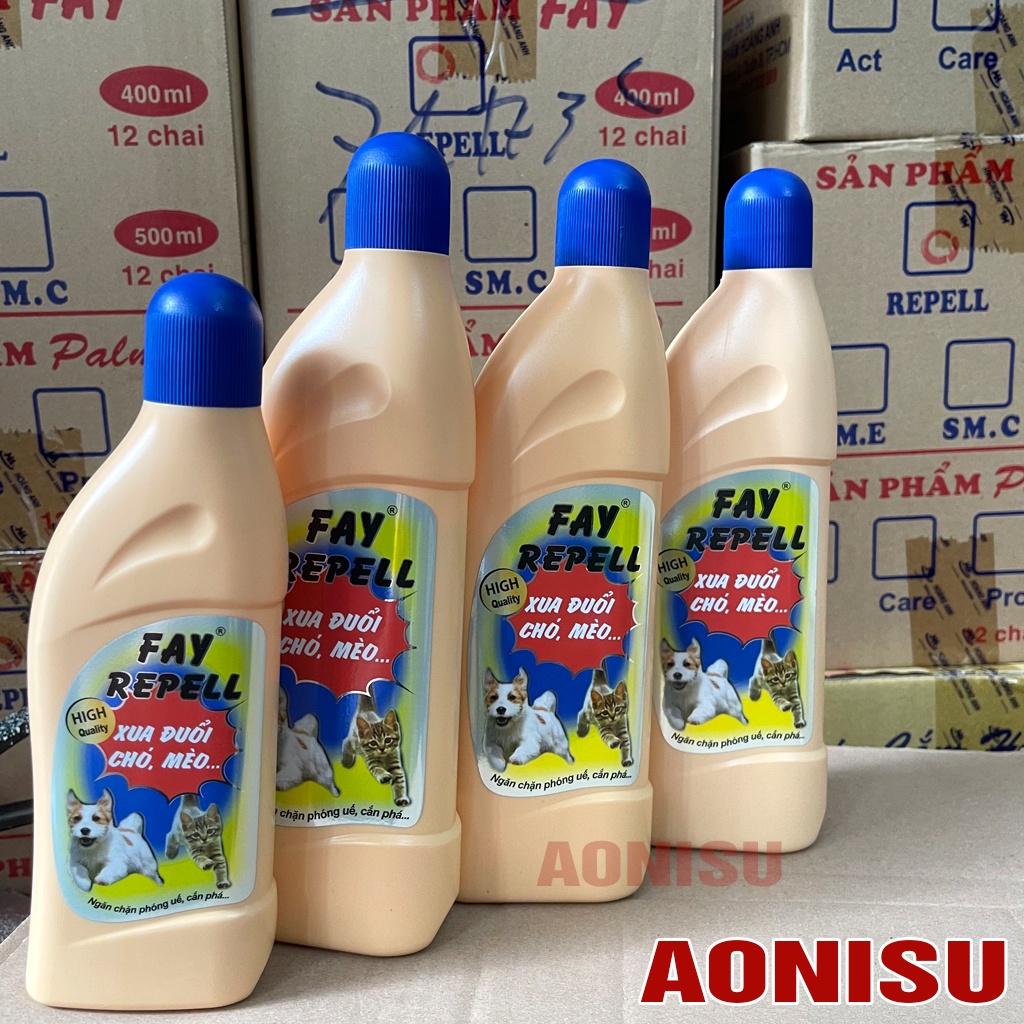 Chai Xịt Đuổi Chó Mèo FAY REPELL TINH DẦU CHÍNH HÃNG - Dung Dịch Ngăn Chó Mèo Phóng Uế, Cắn Phá 400ml/200ml Aonisu