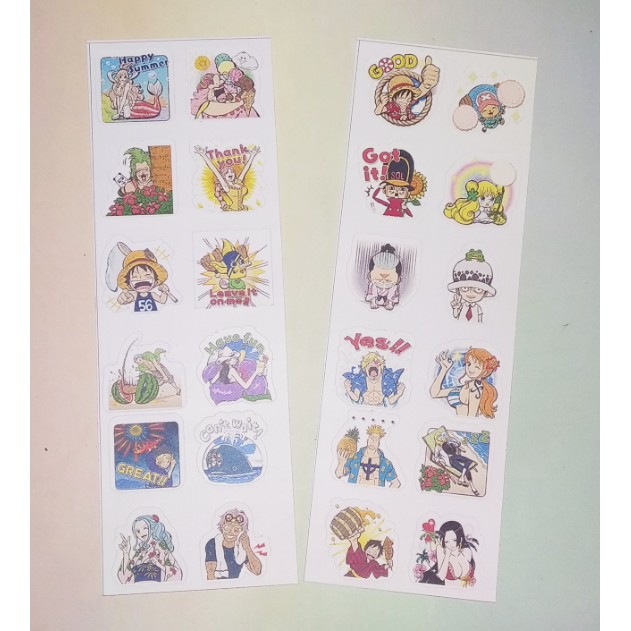sticker chopper SI40 one piece sticker cute hình dán dễ thương trang trí dán sổ dán điện thoại 1 tờ bullet journal