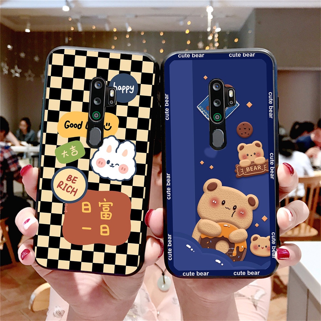 Ốp lưng Oppo A5 2020 / A9 2020 in hình 3D GẤU cute be@r, soda, happy day cực hot ,thời thượng