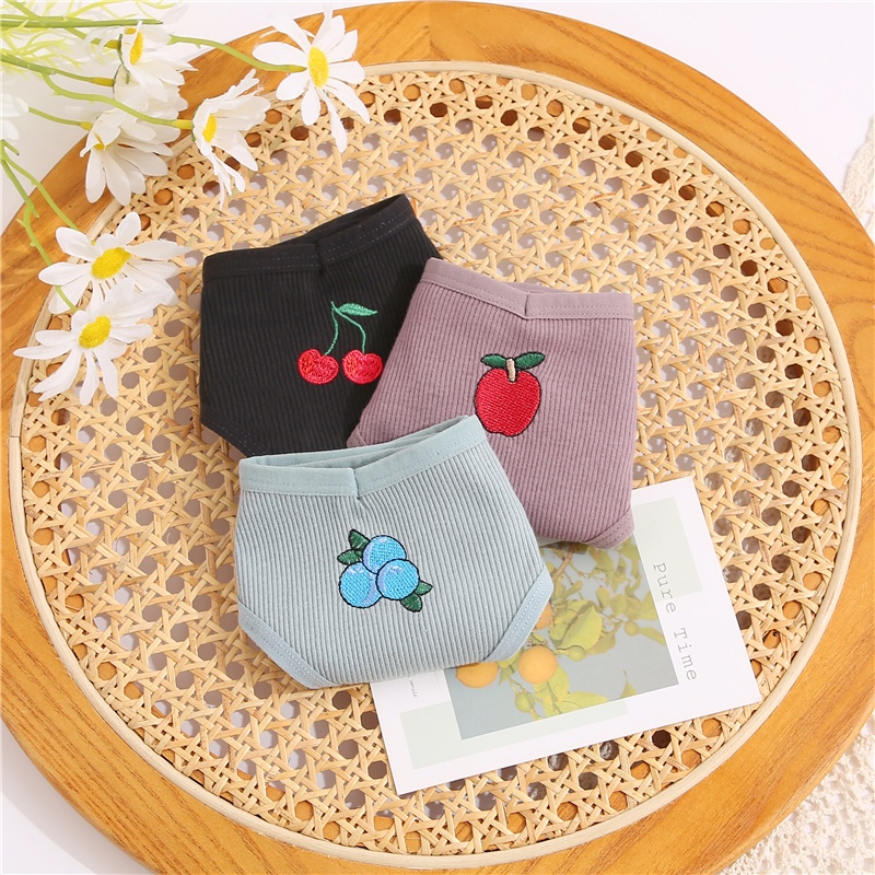 Cute Byte Quần Lót Lọt Khe Vải Cotton Màu Trơn Dễ Thương Size M-XL