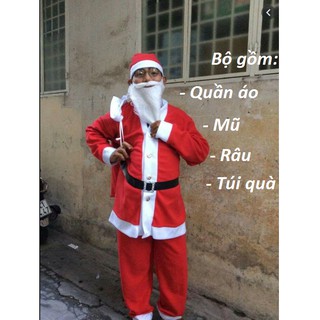 Bộ ông già noel đủ bộ - vải nỉ