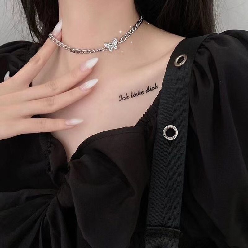 iF YOU Vòng cổ Mặt Hình Bướm Phong Cách Vintage Ngọt Ngào Thời Trang Cho Nữ